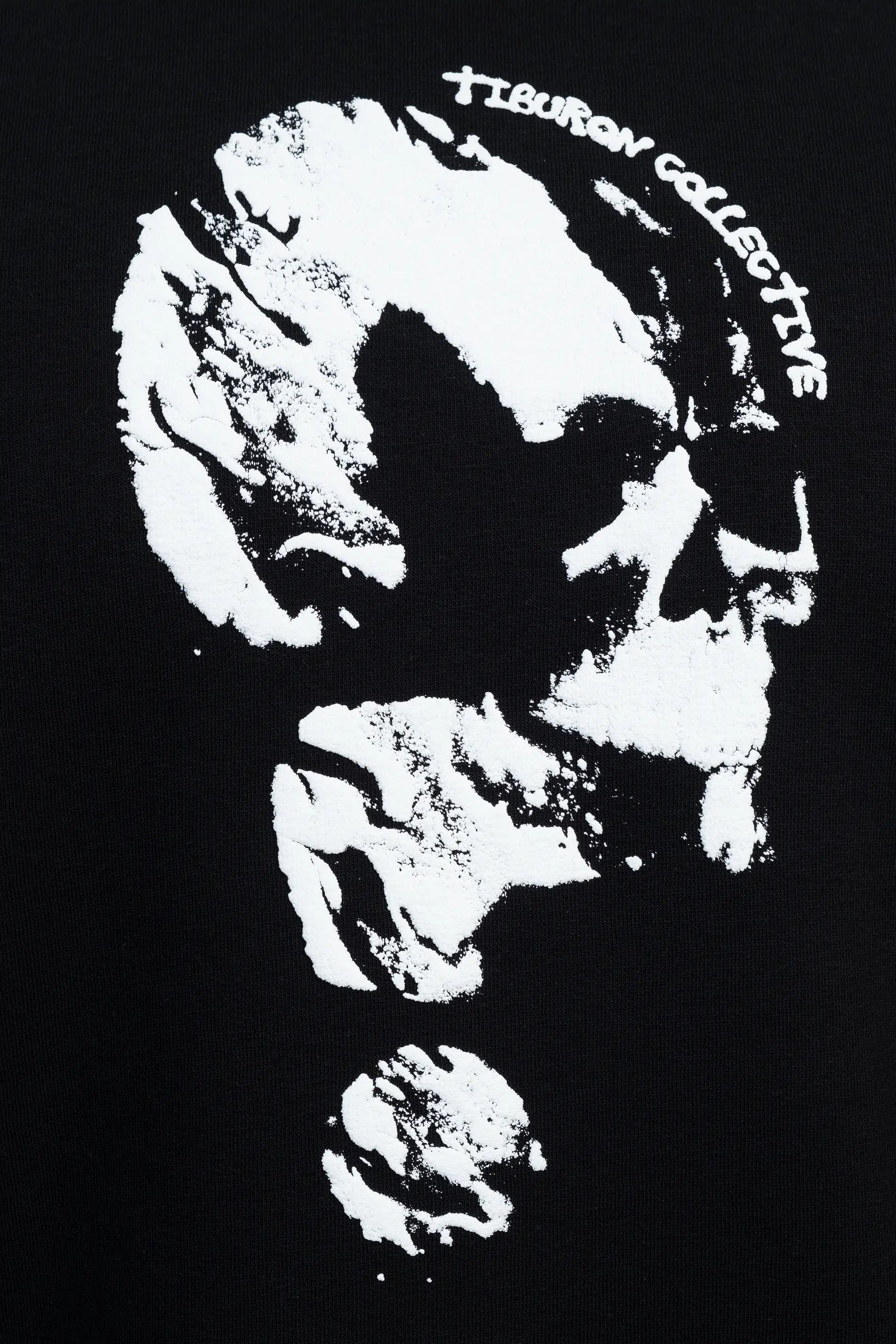 Kabartma Baskılı Siyah Erkek Sweatshirt